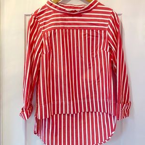 Oversized J.crew red stripe top